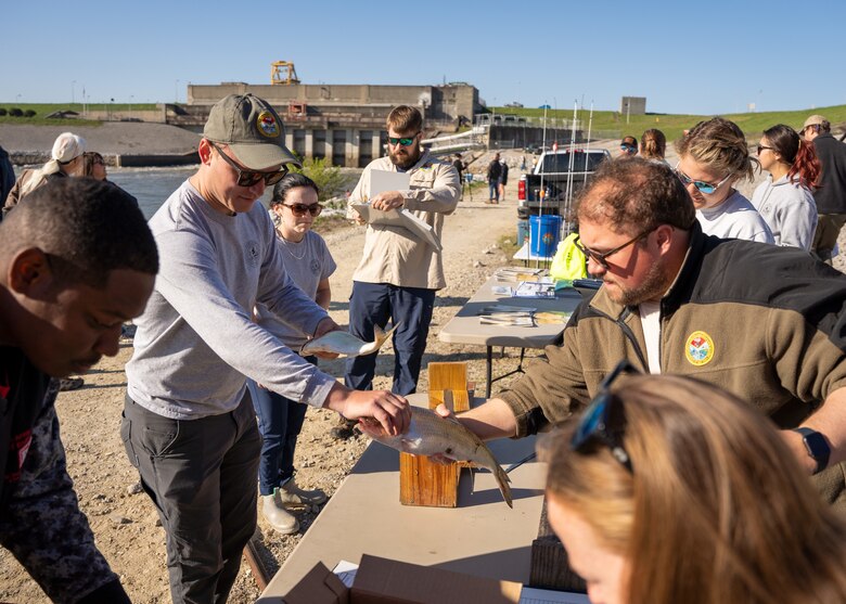 More than veterans, family members and Timberland High School students gathered for the Wounded Warrior Fishing Day at the Cooper River Rediversion Project.