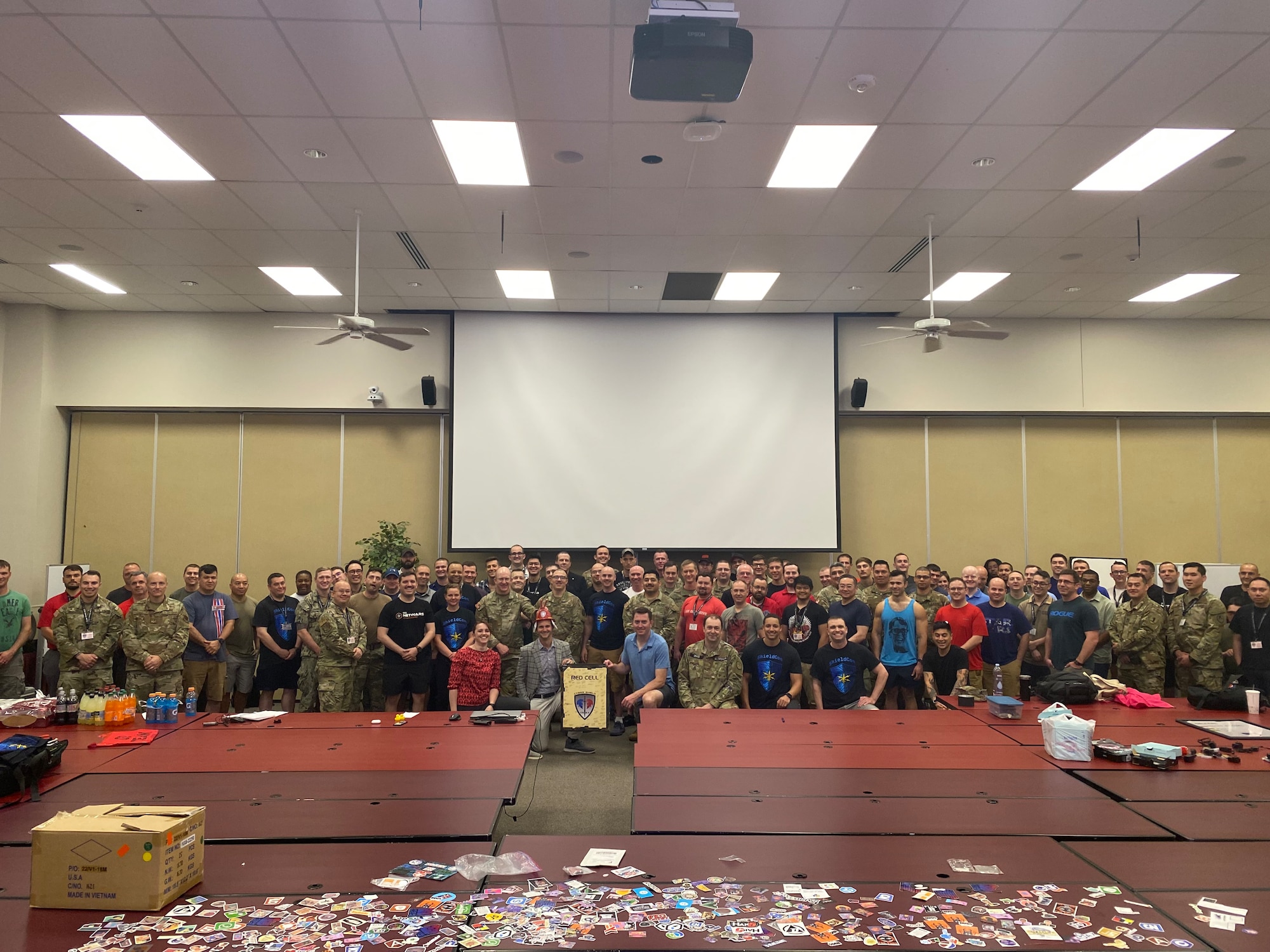 Cyber Shield 23 participants pose for a group photo at the Army National Guard Professional Education Center on Camp Joseph T. Robinson Maneuver Training Center, North Little Rock, Arkansas. (courtesy photo)