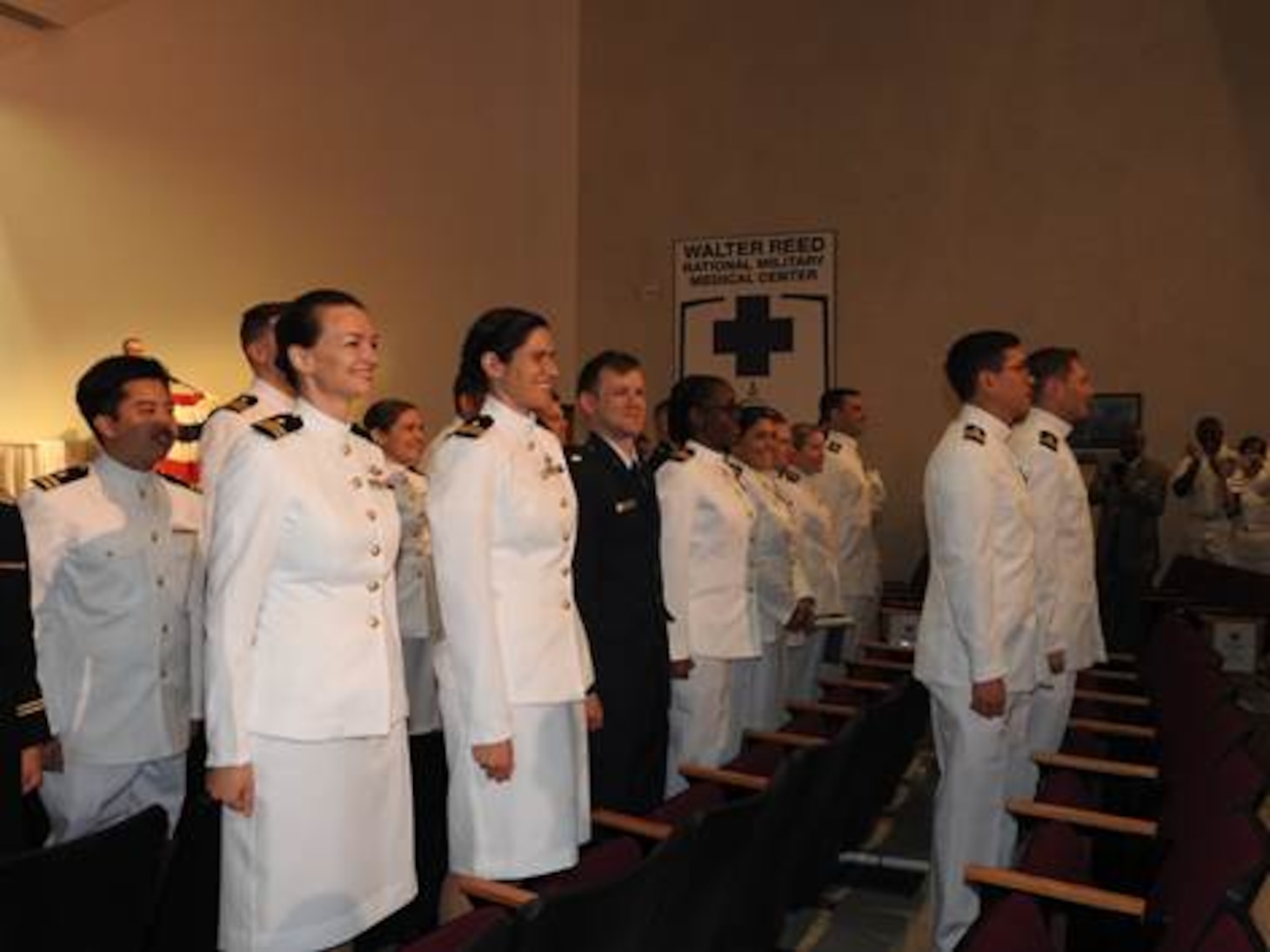 Naval Postgraduate Dental School (NPDS) students graduated on June 9th, 2023, with CAPT Steven M. Stokes, Dean of NPDS, as Master of Ceremonies. Distinguished guests joining the Dean on stage were CAPT Walter D. Brafford, Dental Corps Chief and Commander, Naval Medical Forces Support Command who delivered the commencement remarks and Dr. Jonathan Woodson, President of the Uniformed Services University of the Health Sciences.