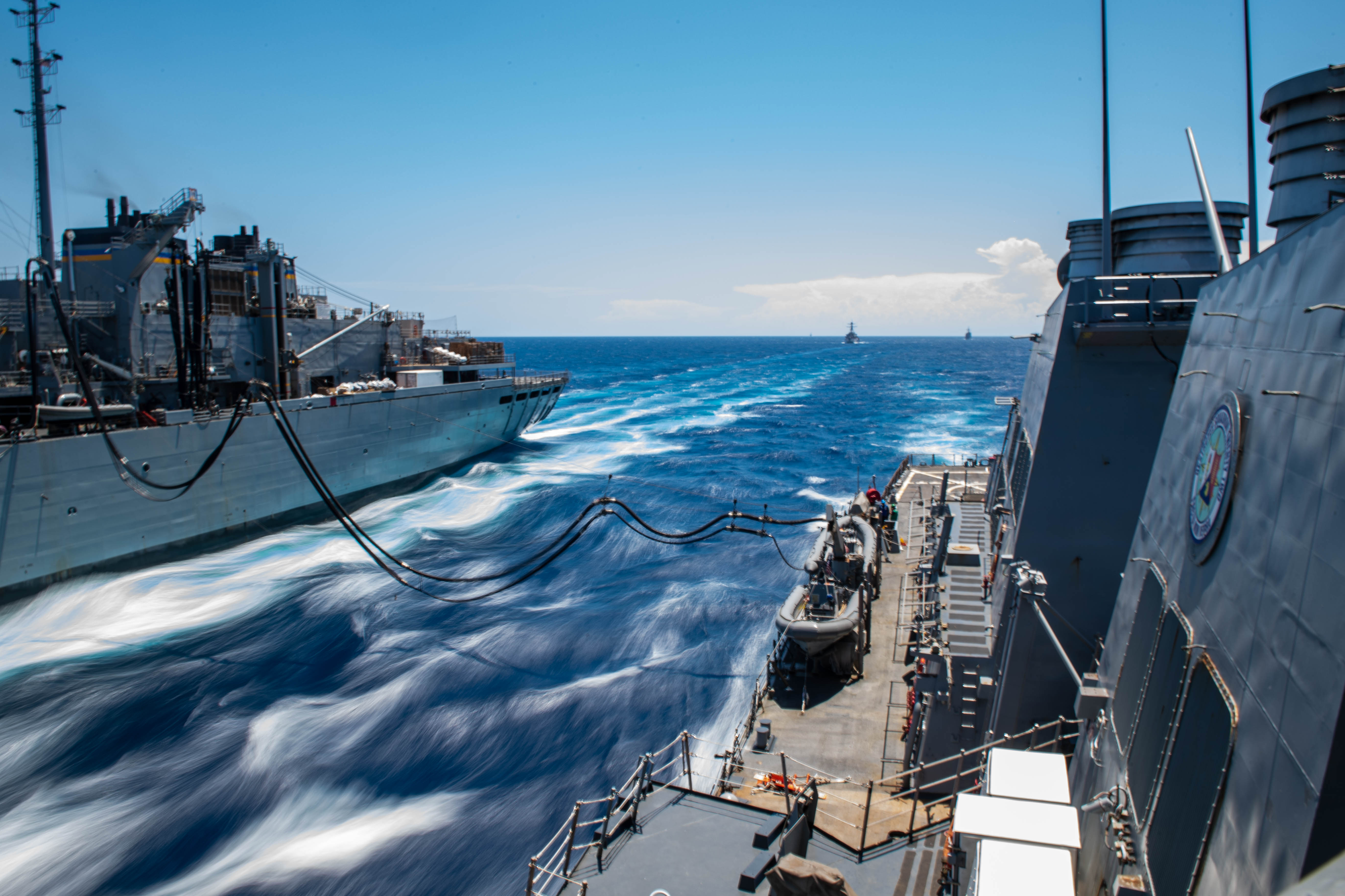 USS Laboon (DDG 58) refuels from USNS Supply (T-AOE 6).