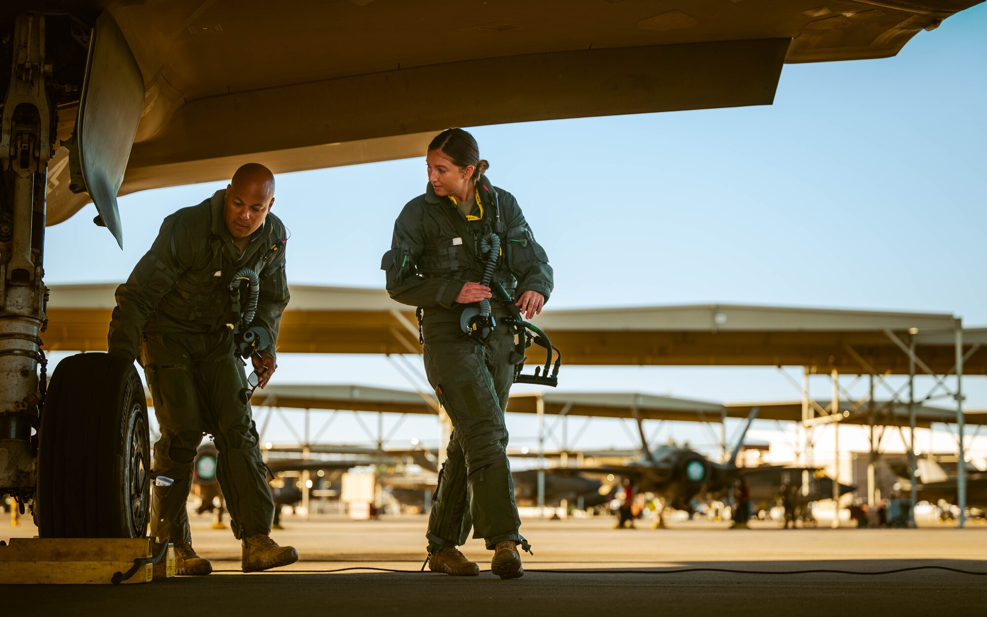 Lt Raskey takes her first F-35 Lightning II flight
