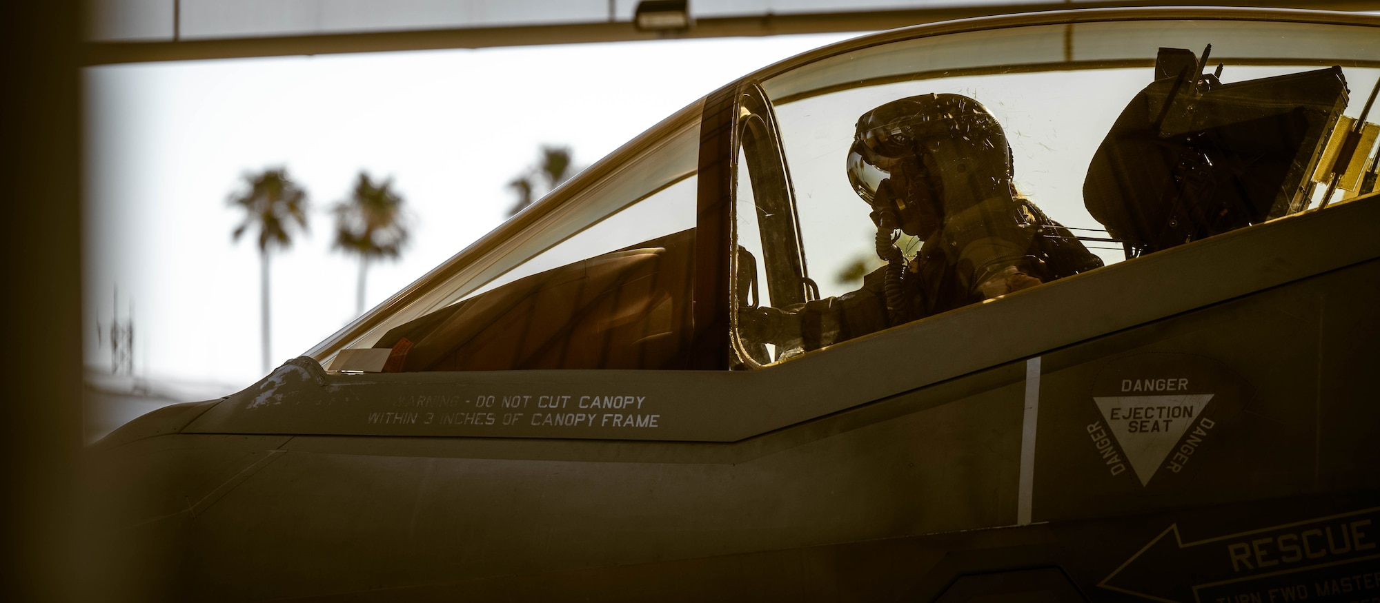 Lt Raskey takes her first F-35 Lightning II flight