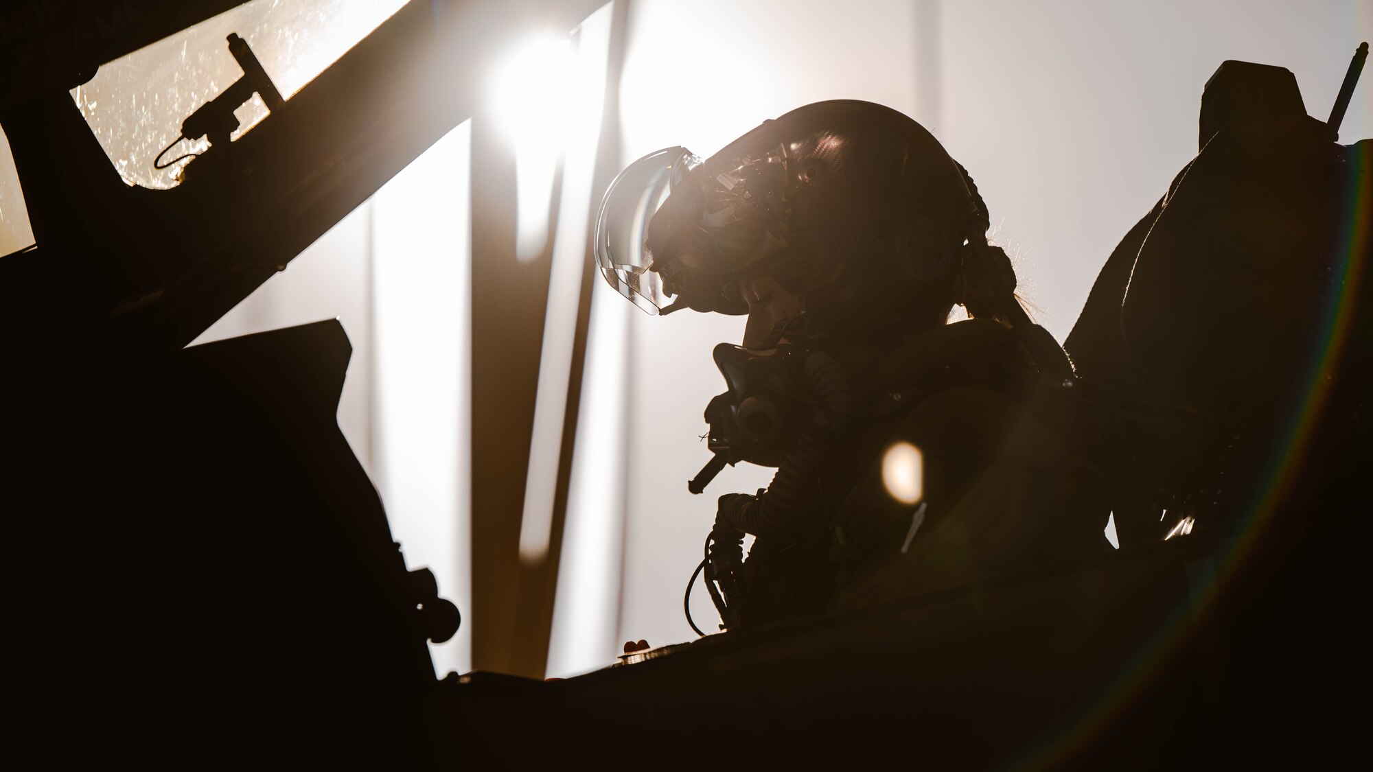 Lt Raskey takes her first F-35 Lightning II flight