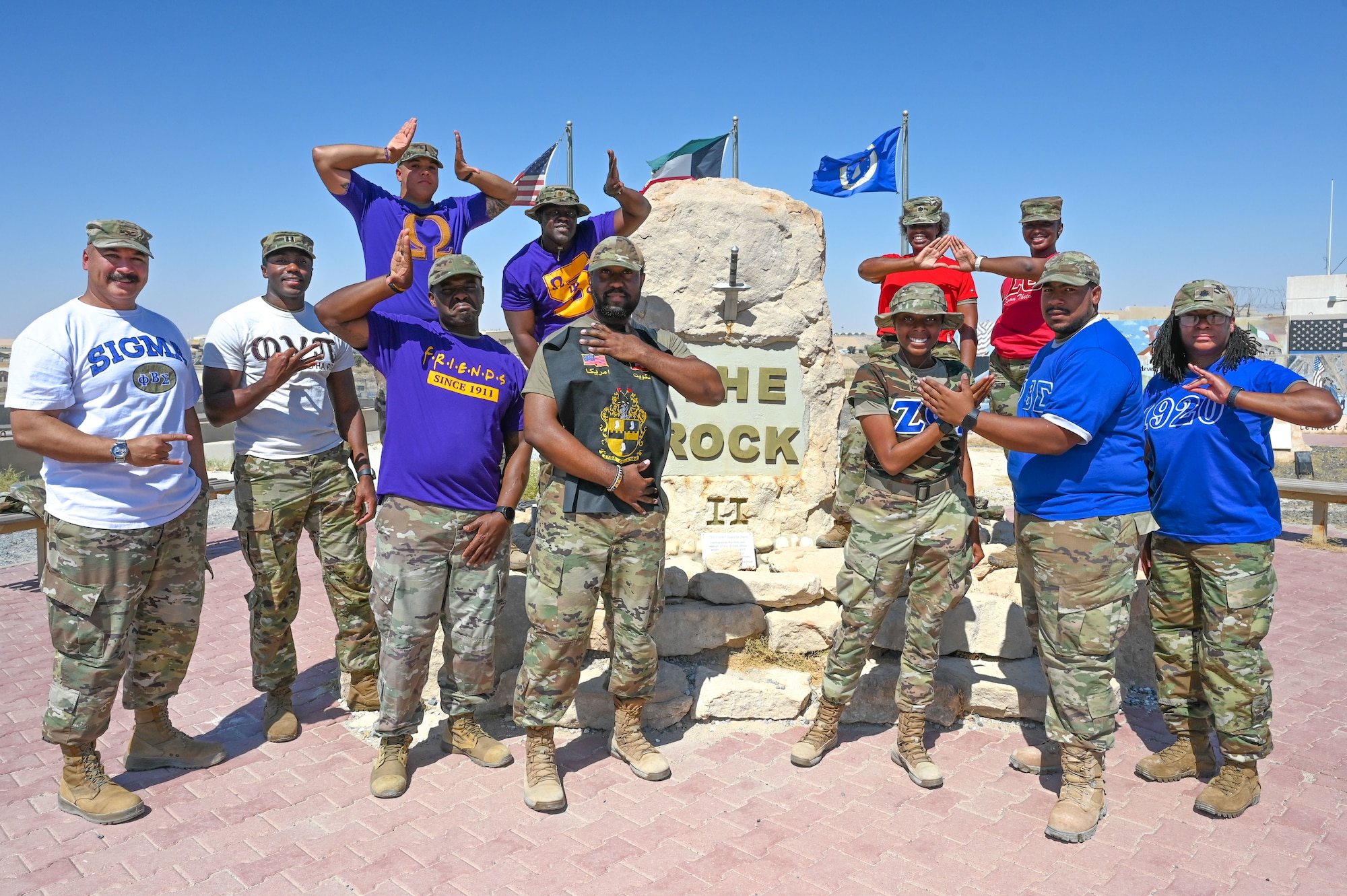 Several U.S. military members at AASAB have bonded through their shared connection to the Divine Nine, a group of nine historically Black sororities and fraternities. The values of these organizations echo those found in the military and add an extra layer of support to diverse populations through the mentorship and community they provide to one another on base.