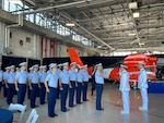 U.S. Coast Guard Capt. Dan Broadhurst relieved Capt. Gregory A. Matyas as the 10th commanding officer of Coast Guard Helicopter Interdiction Tactical Squadron (HITRON) during a change of command ceremony, July 14, at Cecil Airport in Jacksonville. Broadhurst previously served as chief of Incident Management at the Thirteenth Coast Guard District and has also served two previous tours at HITRON, most recently as the executive officer, from 2019-2021 (U.S. Coast Guard photo by Lt. Jessica Wright)