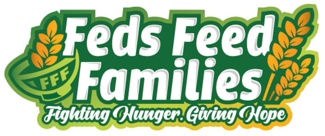 A graphic advertising the annual Feds feeds Families food donation program.