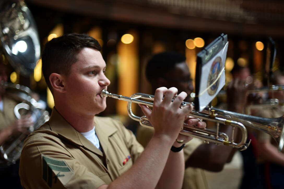 UNITAS 2023: Marine Forces Reserve Band performs with U.S. Fleet Forces Band