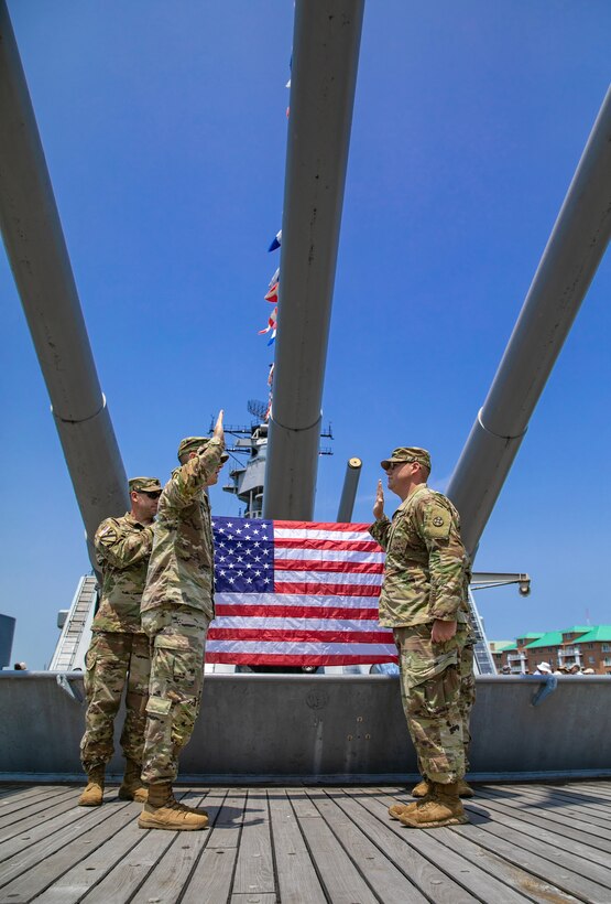 A living legacy: Re-enlistment aboard the USS Wisconsin