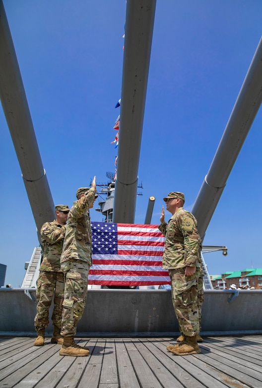 A living legacy: Re-enlistment aboard the USS Wisconsin