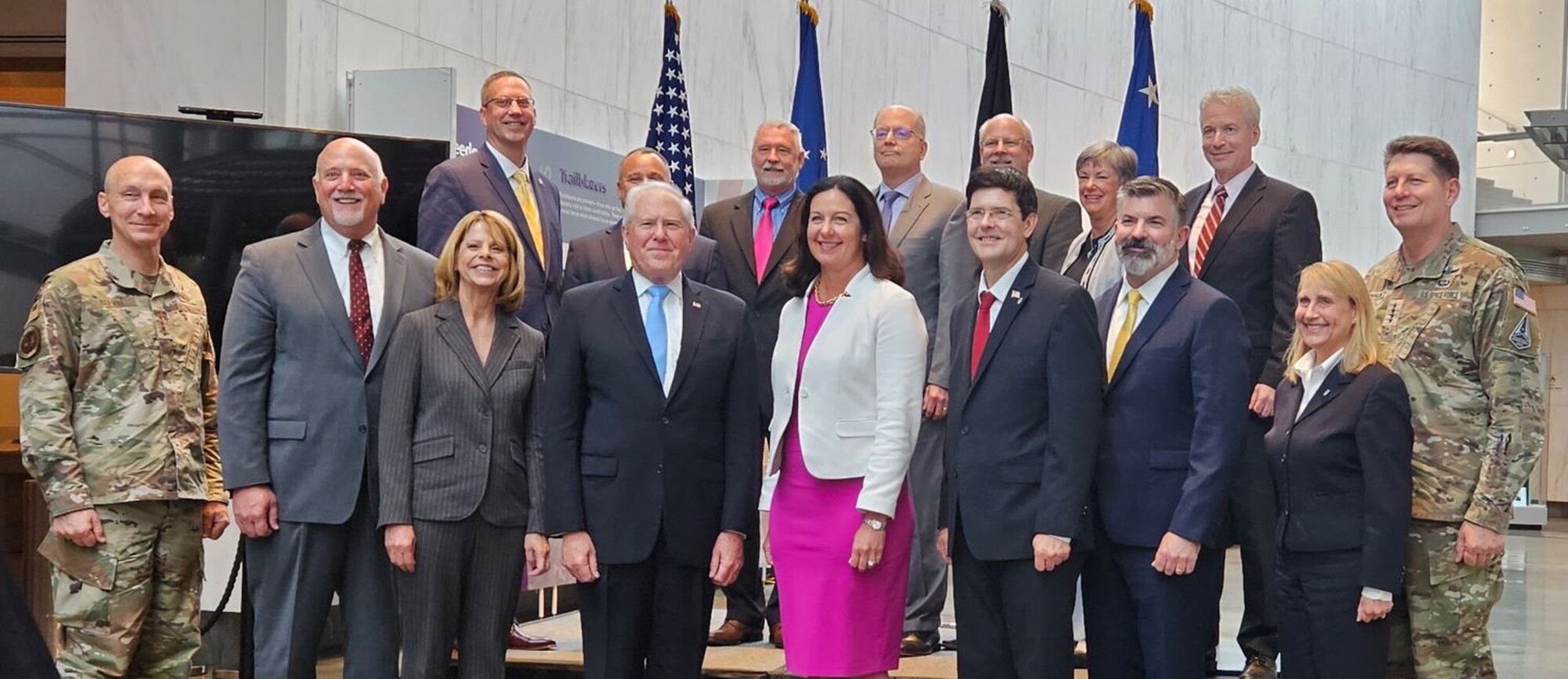 Individuals win Presidential Rank Award stand for photo. Courtesy.