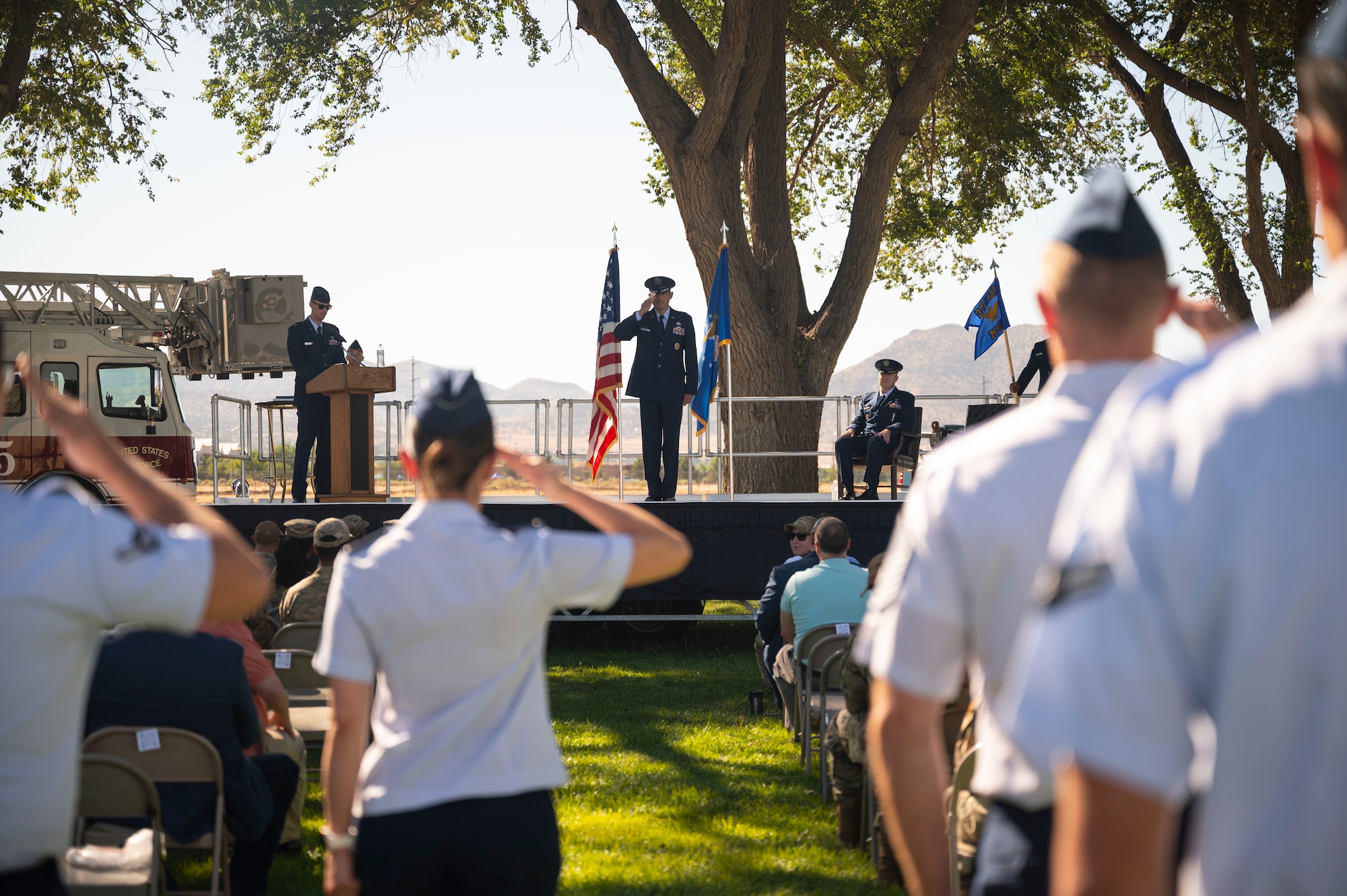 Man receives salute