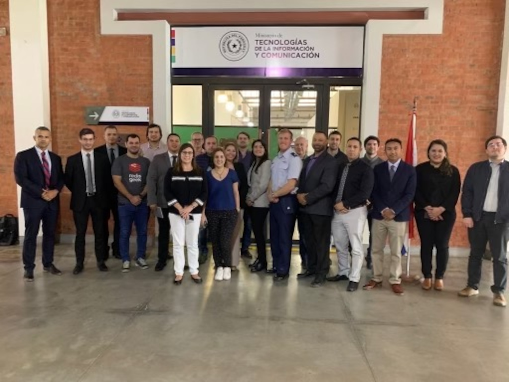 Two members of the Massachusetts National Guard, Army Chief Warrant Officer 4 Jeffrey Melendez and Air Force Master Sgt. Joseph Craig, joined the Joint Combatant-Command Cyber Assessment Team (JCCAT) to participate in the United States Southern Command (SOUTHCOM)-led visit to Paraguay for the first cyber-focused State Partnership Program (SPP) engagement