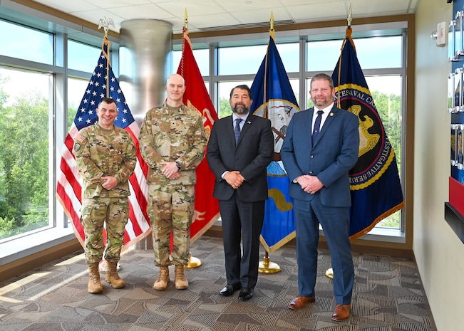 Naval Criminal Investigative Service Director Omar Lopez hosted Brigadier General Rhett Cox, Commander, Army Counterintelligence Command (ACIC) at NCIS Headquarters on July 10, 2023.