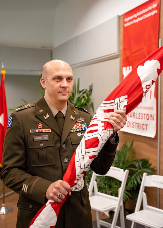Lt. Col. Robert Nahabedian assumes command as the Charleston District's 90th District Engineer and Commander.