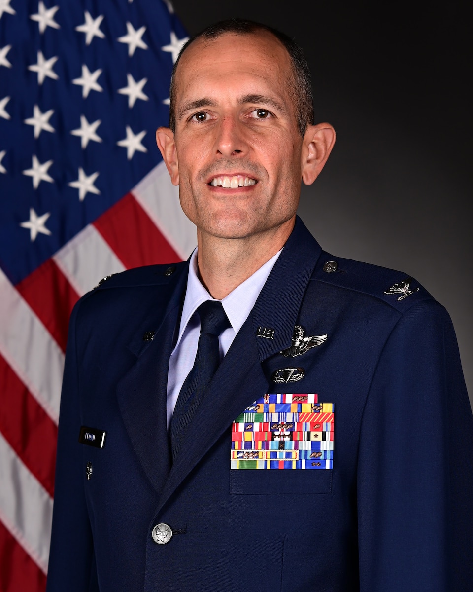 Official photo of U.S. Air Force Col. Gabriel Brown, 355th Wing vice commander at Davis-Monthan Air Force Base, Ariz., July 13, 2023.