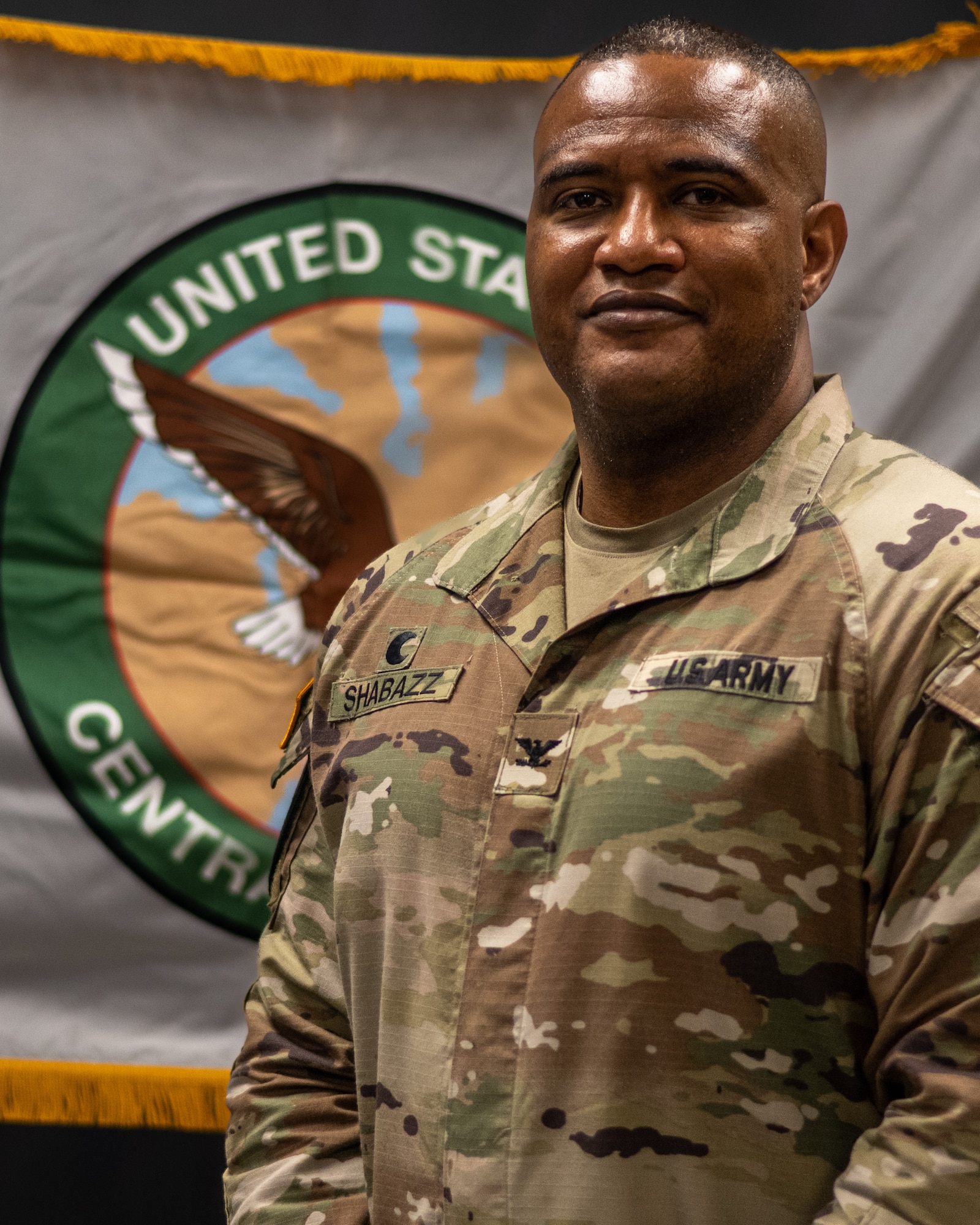 Shabazz works closely with Gen. Michael Kurilla, CENTCOM commander, providing insight into Middle Eastern culture. He also claimed the title of first Muslim chaplain to advise a brigadier general, lieutenant general, major general and now a general. (U.S. Air Force photo by Airman 1st Class Zachary Foster)