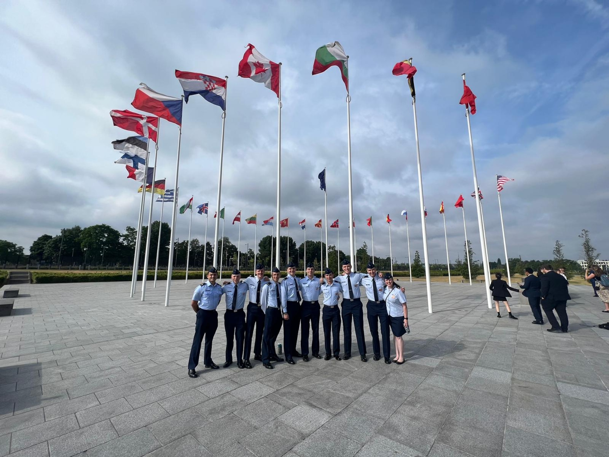 Several Air Force ROTC cadets and cadre participated in the program’s inaugural “Fly NATO” professional development training this summer. The cadets and cadre experienced NATO pilot training at Sheppard Air Force Base, Texas, followed by visiting various NATO locations in Belgium, The Netherlands and Germany.