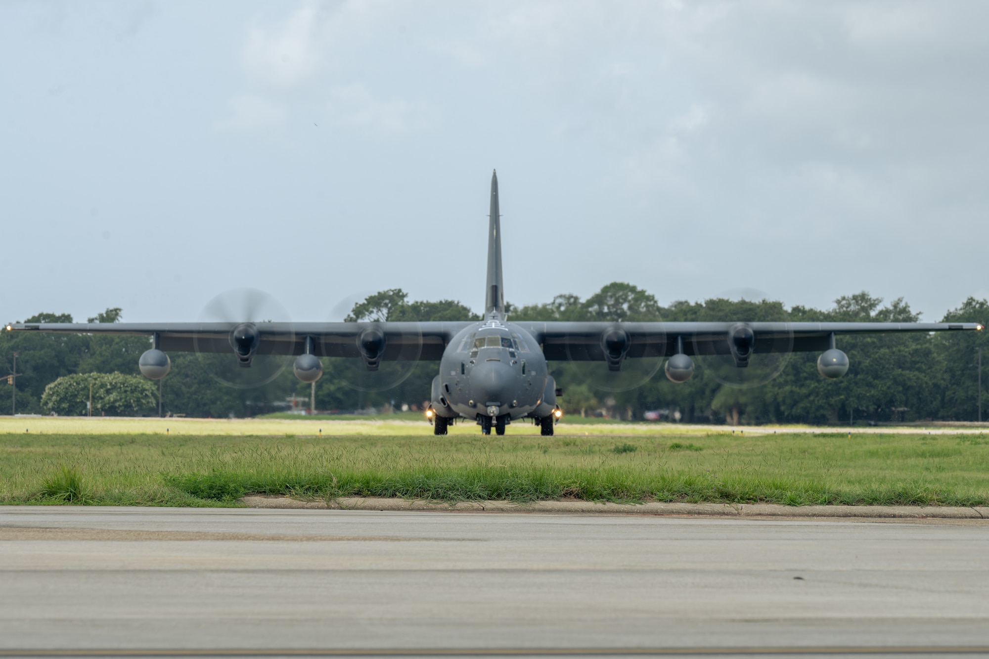 U.S. Air Force mission sustainment team Airmen assigned to the 1st Special Operations Support Squadron, break down a forward operating base during a hurricane response exercise at Keesler Air Force Base, Mississippi, July 12, 2023.