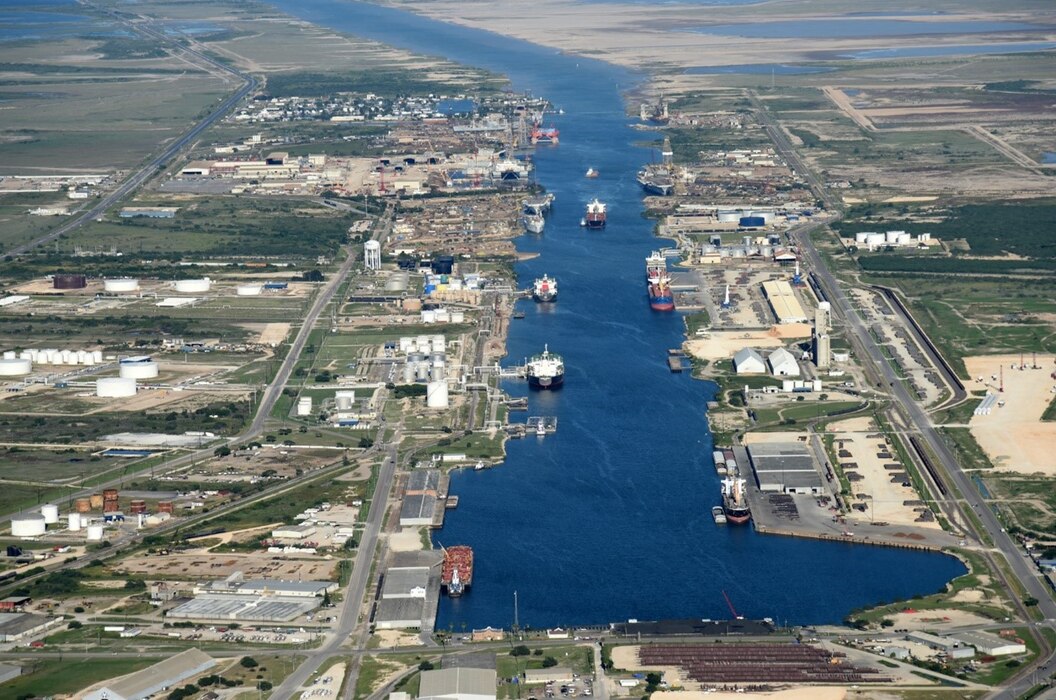 Overlook of the Port of Brownsville, TX