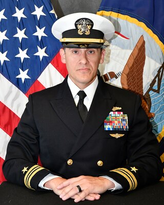 Official portrait of Lt. Cmdr. Stephen Cortez