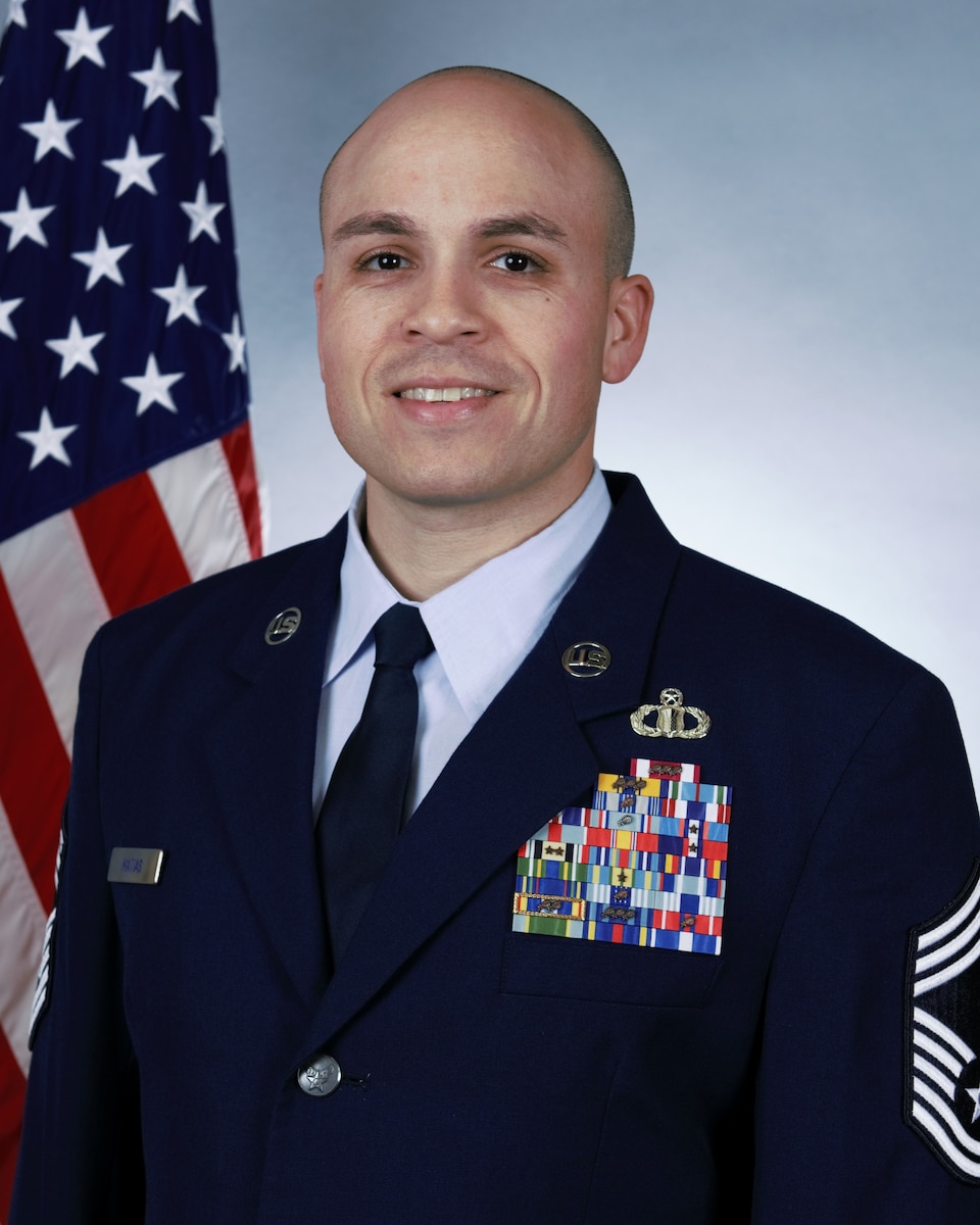 Chief Master Sergeant Joshua A. Matias is the 2d Operations Group Senior Enlisted Leader.