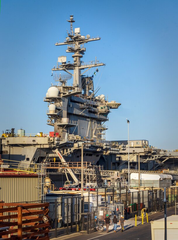 USS Abraham Lincoln (CVN 72)’s six-month Planned Incremental Availability (PIA) achieved the 50-percent mark June 28, 2023. The project is being led by a Puget Sound Naval Shipyard & Intermediate Maintenance Facility team in San Diego. (U.S. Navy photo by Wendy Hallmark)