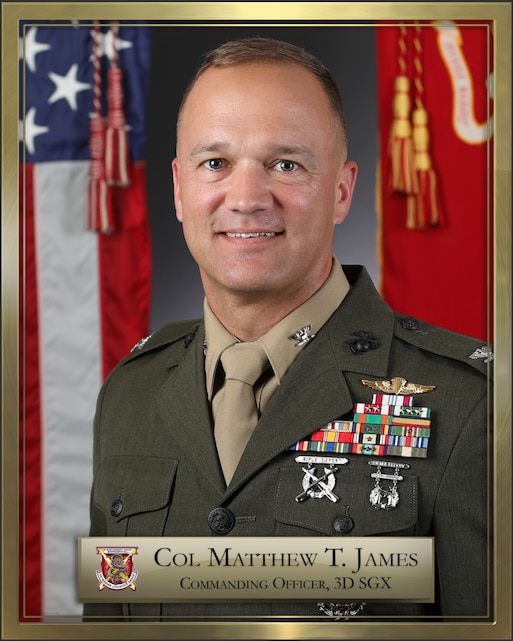 Colonel Matthew T. James > 3d Marine Logistics Group > Leader's bio