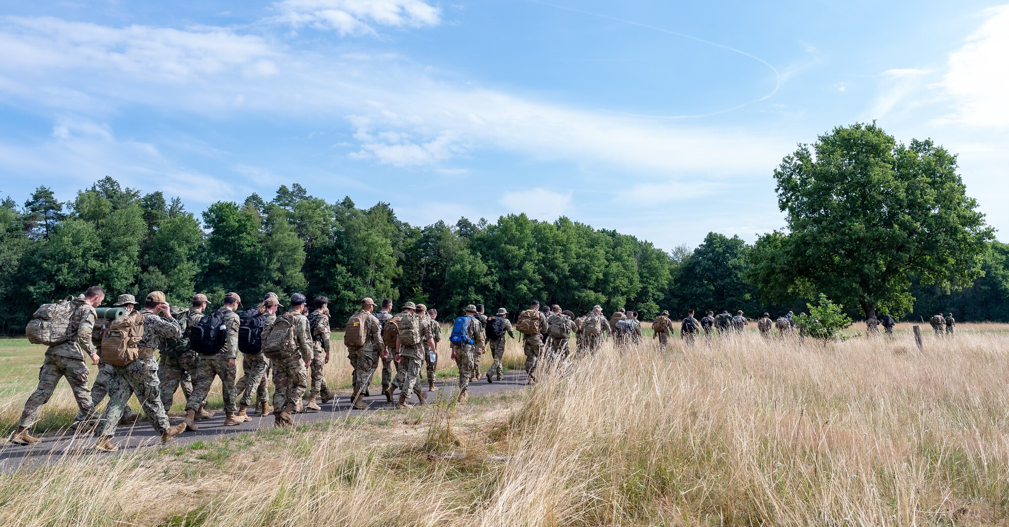 Airmen walk