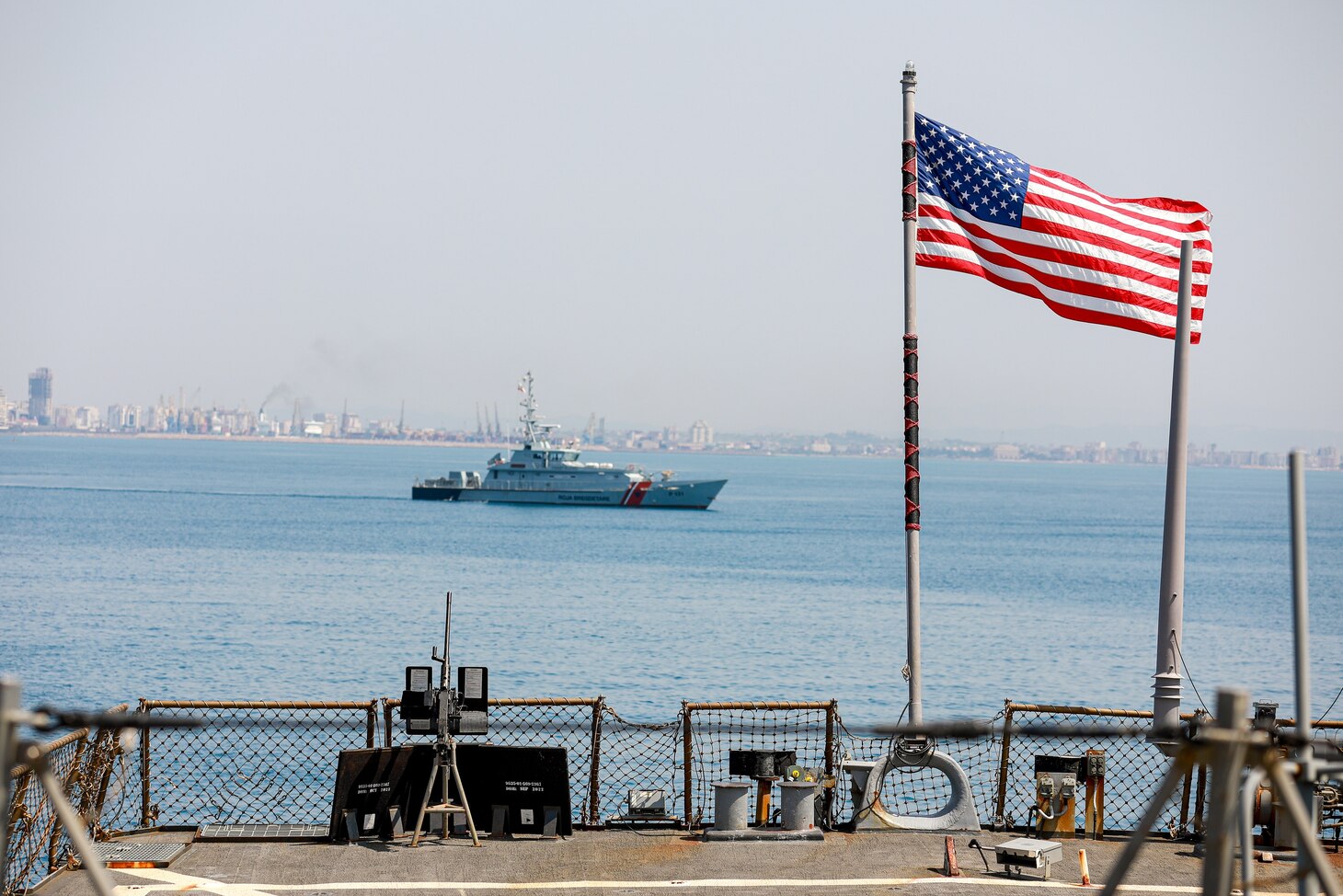 The Arleigh Burke-class guided-missile destroyer USS Ramage (DDG 61) – part of Carrier Strike Group (CSG) 12, Gerald R. Ford CSG, arrived in Durrës, Albania for a regularly scheduled port visit July 20, 2023.