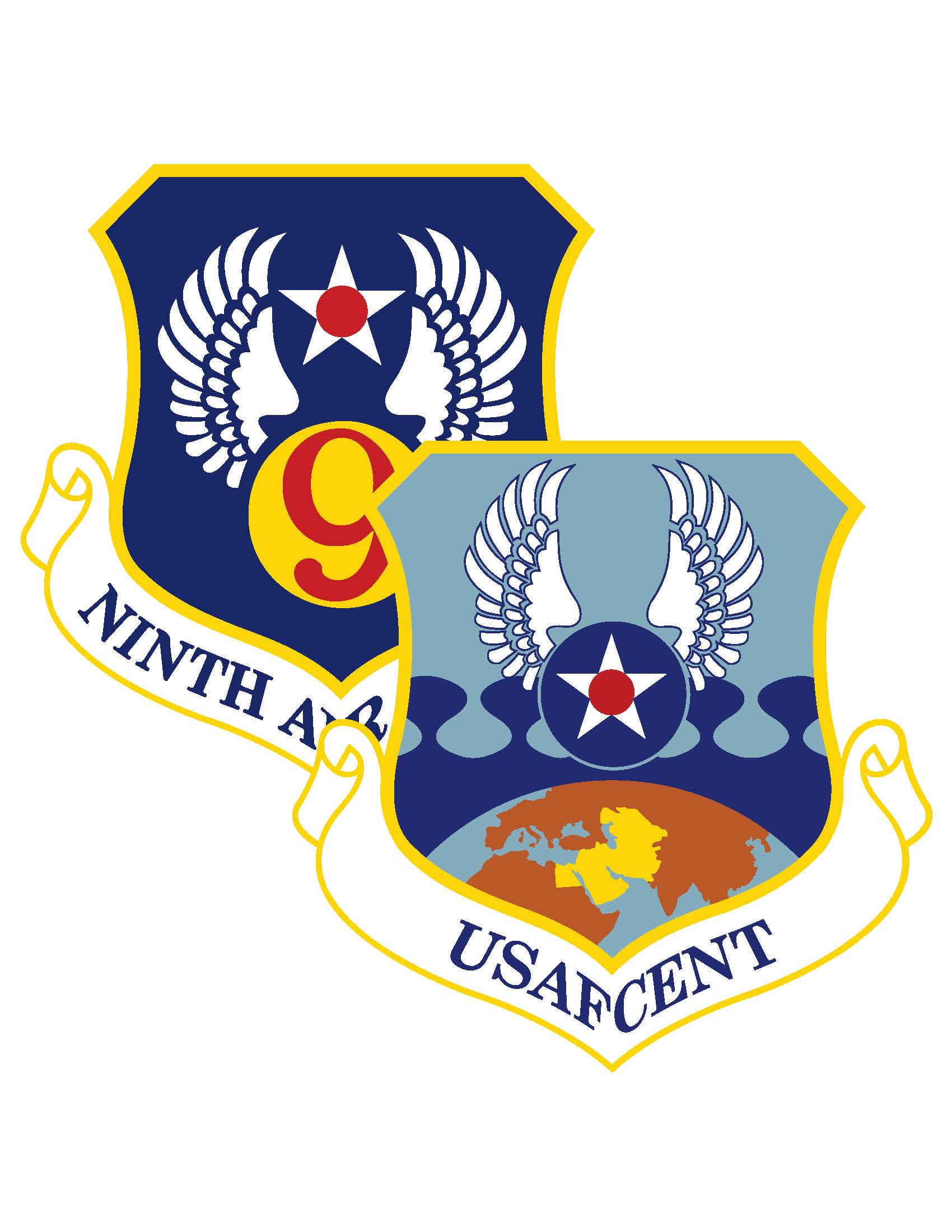 9AF/AFCENT Combined Patch Logo, image size:1700x2200