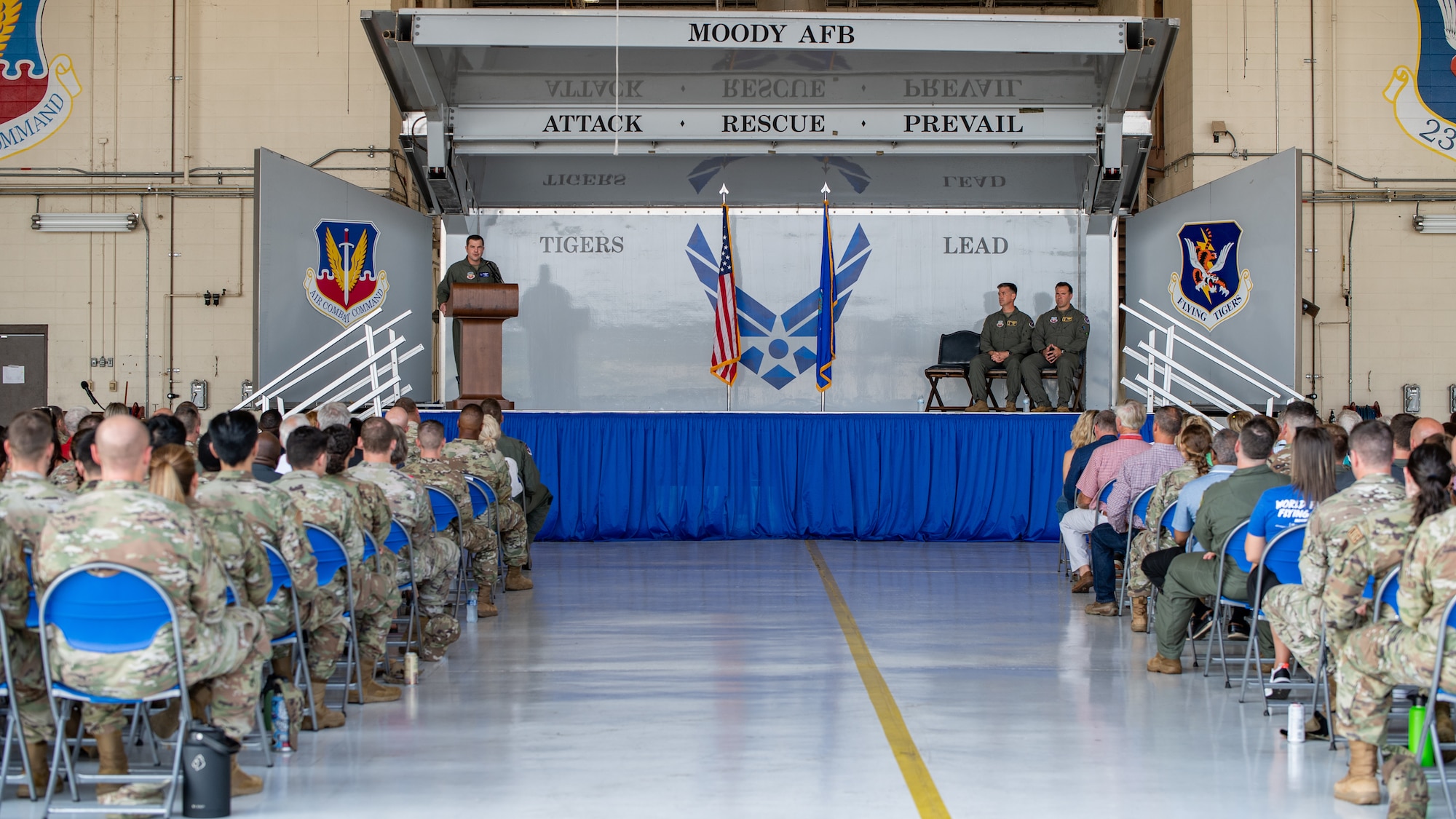 Commander speaking
