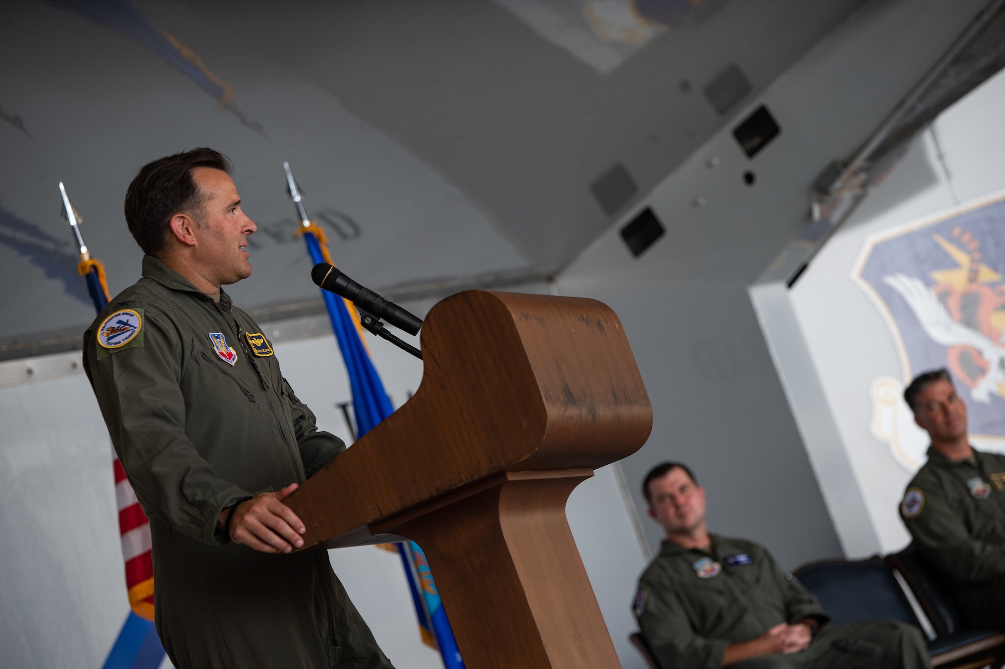 Commander speaking