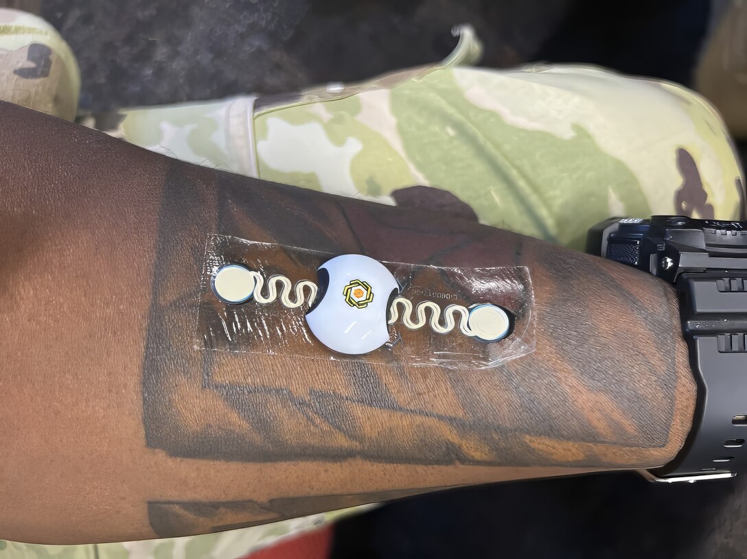 U.S. Army Sgt. 1st Class Timothy Hughes, public affairs chief, 18th Medical Command, which is part of the Australian Defence Force and U.S. Combined Joint Theater Medical Component, wears the Health Readiness and Performance System, a bio physiological monitoring device being tested during Exercise Talisman Sabre 2023 as a part of the Department of Defense’s Wearable Pilot Program. The device is normally worn over the heart for accurate measurements. The Combined Joint Theater Medical Component coordinates and synchronizes health service and support across the Australian continent, which is nearly the size of the mainland of the U.S. Talisman Sabre is the largest bilateral military exercise between Australia and the United States advancing a free and open Indo-Pacific by strengthening relationships and interoperability among key allies and enhancing our collective capabilities to respond to a wide array of potential security concerns. (U.S. Army self-portrait by Sgt. 1st Class Timothy Hughes/Released)
