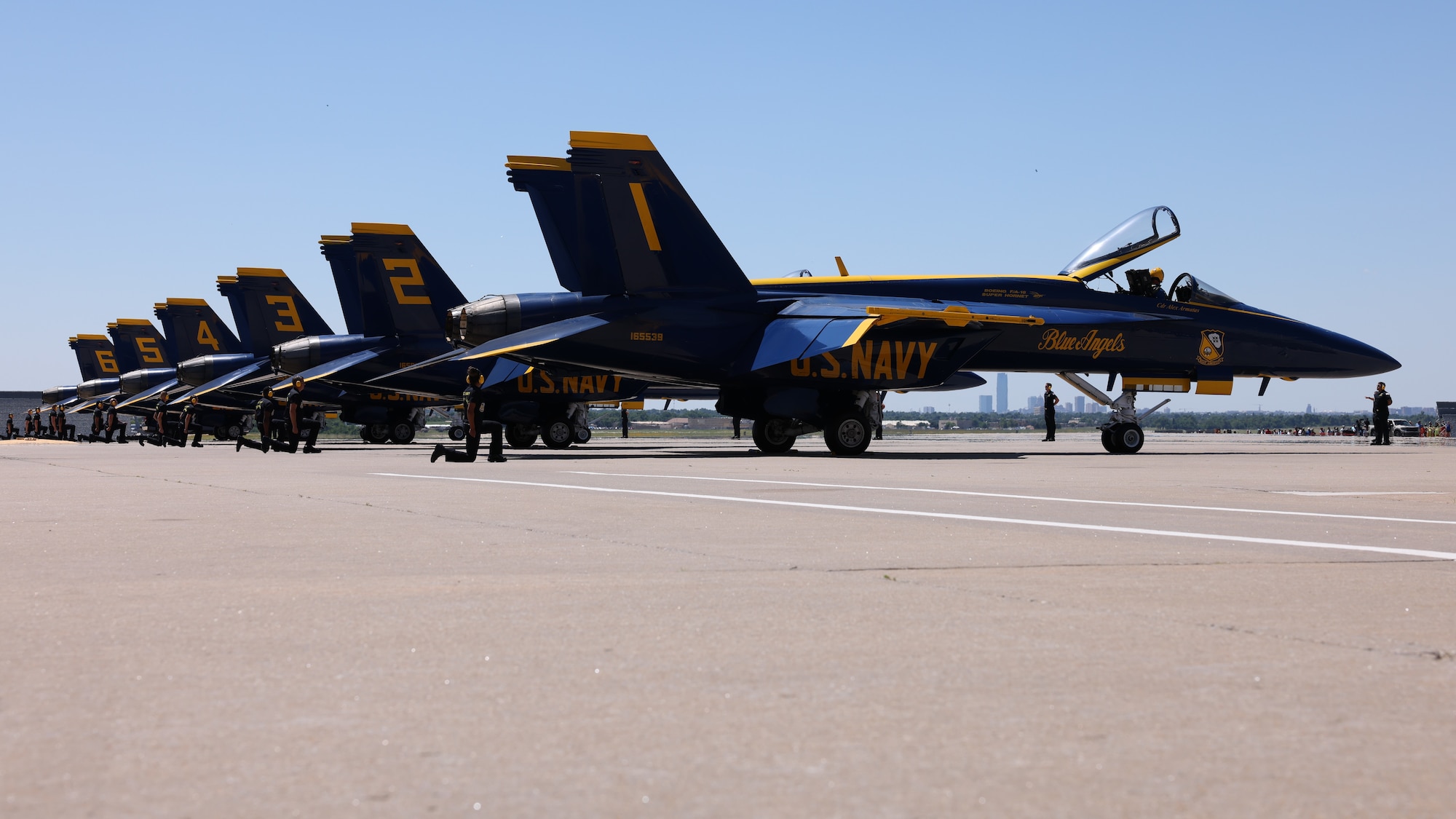 airplanes sit on display