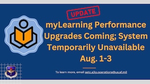 myLearning logo on blue background