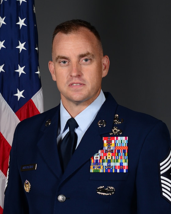 Portrait of Chief Master Sgt. Jeremy Untereseher.