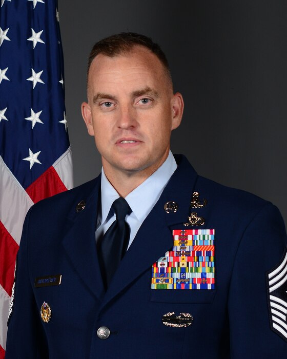 Portrait of Chief Master Sgt. Jeremy Untereseher.