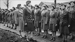 Major Charity Adams inspects arrivals to the 6888th Central Postal Directory Battalion, comprised of African American women serving during World War II. (National Archives (531249))