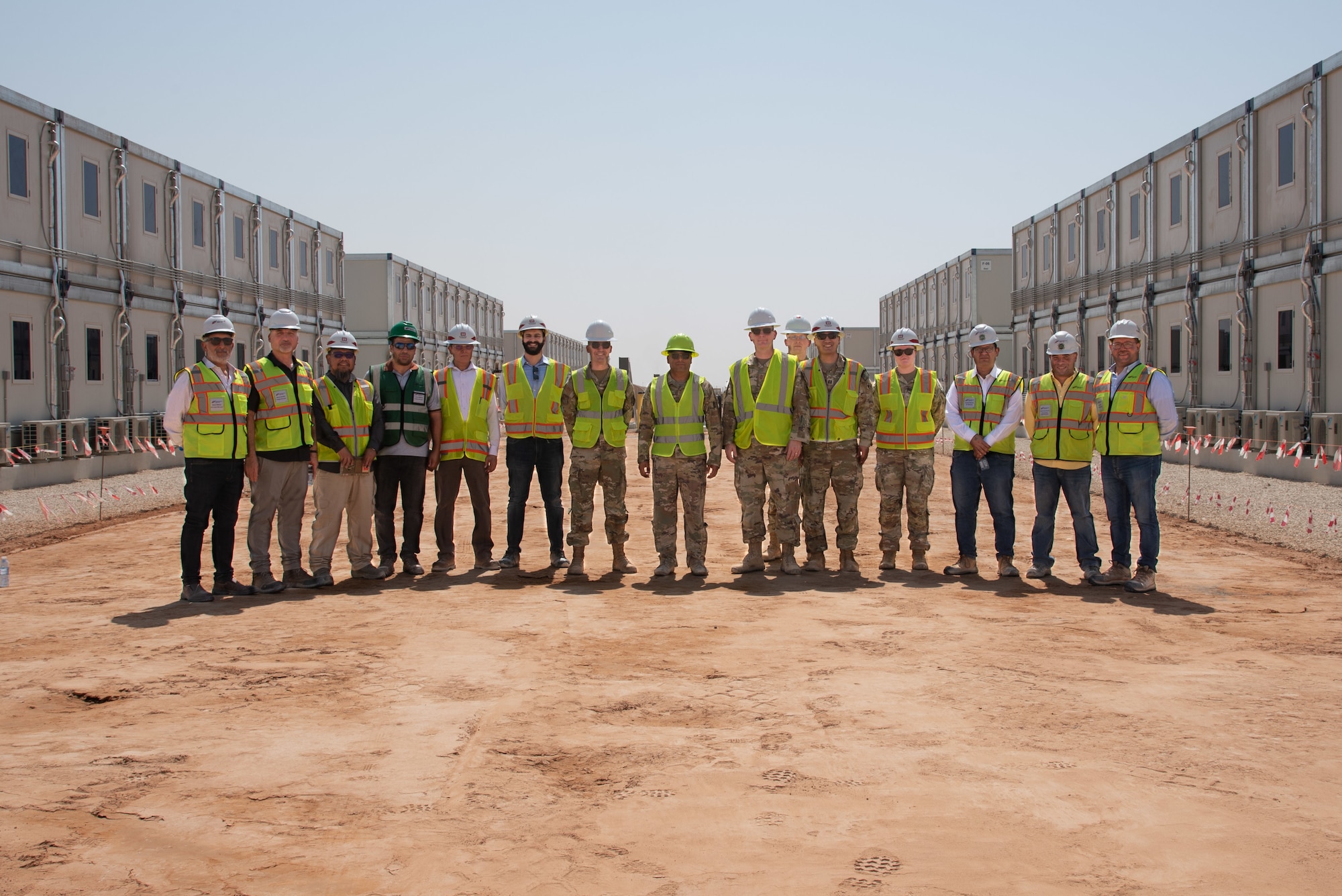 378th AEW Command Staff tours CHU construction
