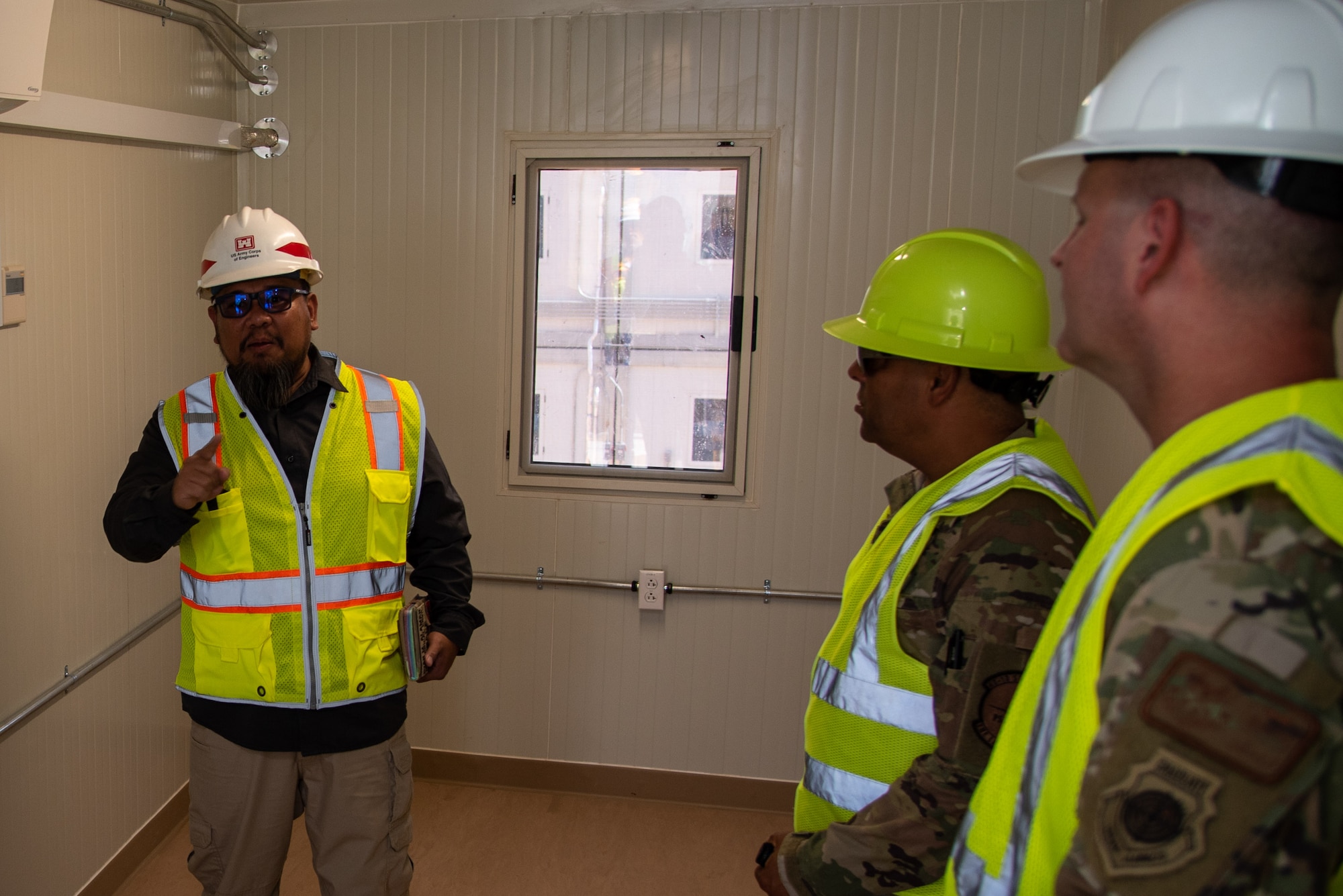 378th AEW Command Staff tours CHU construction