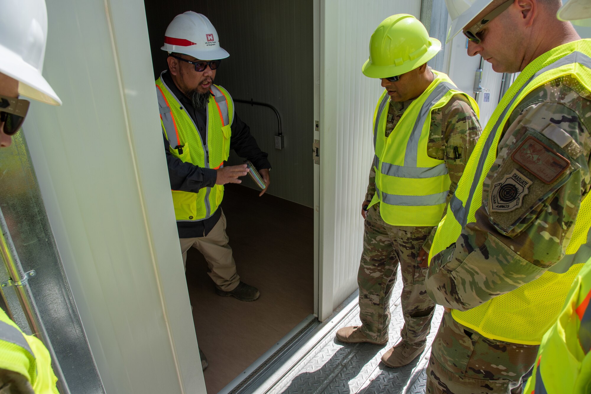 378th AEW Command Staff tours CHU construction