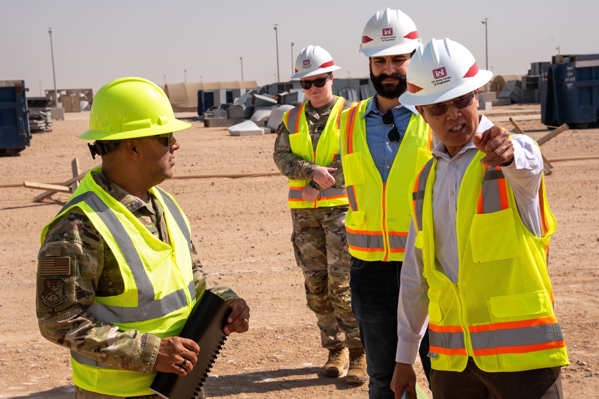 378th AEW Command Staff tours CHU construction