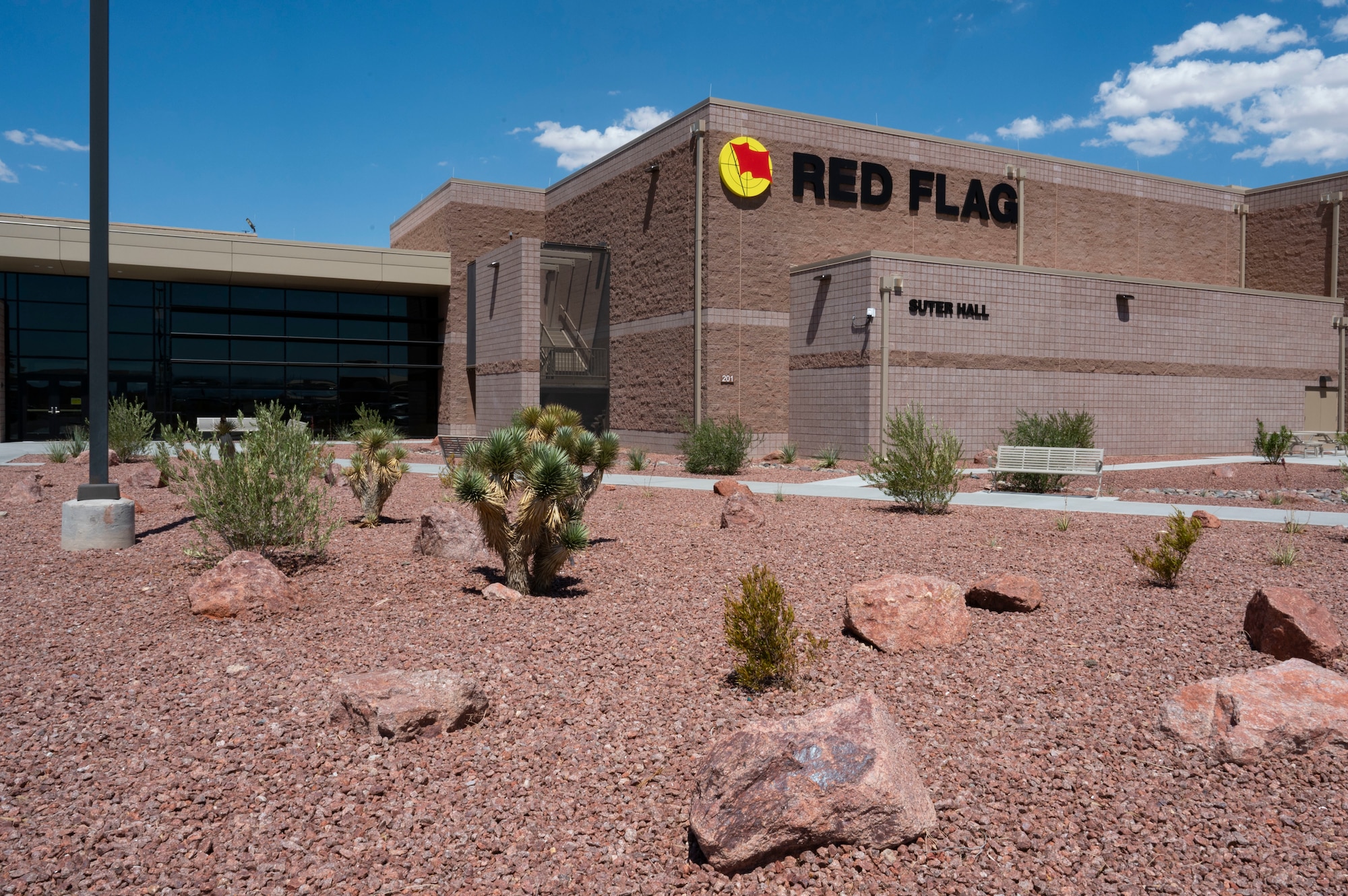 The new Red Flag building on Nellis Air Force Base, Nevada, July 18, 2023.