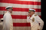 Cmdr. Jacob Segalla, commanding officer of Naval Mobile Construction Battalion 133 (NMCB 133), turned over command to Cmdr. Christopher Archer on Naval Construction Battalion Center Gulfport, Mississippi, June 30, 2023.