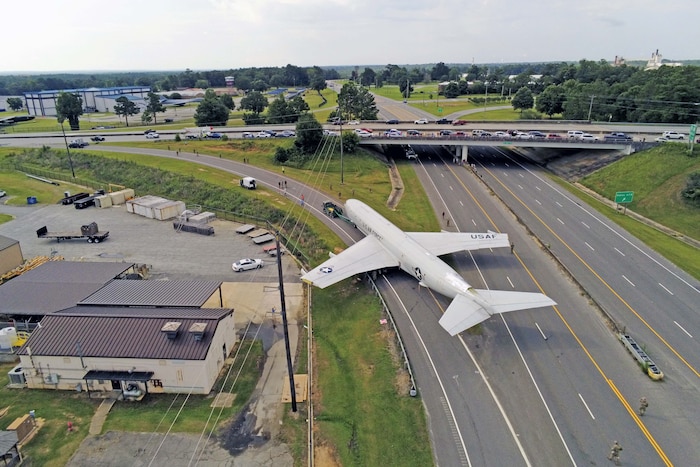 Aircraft being towed