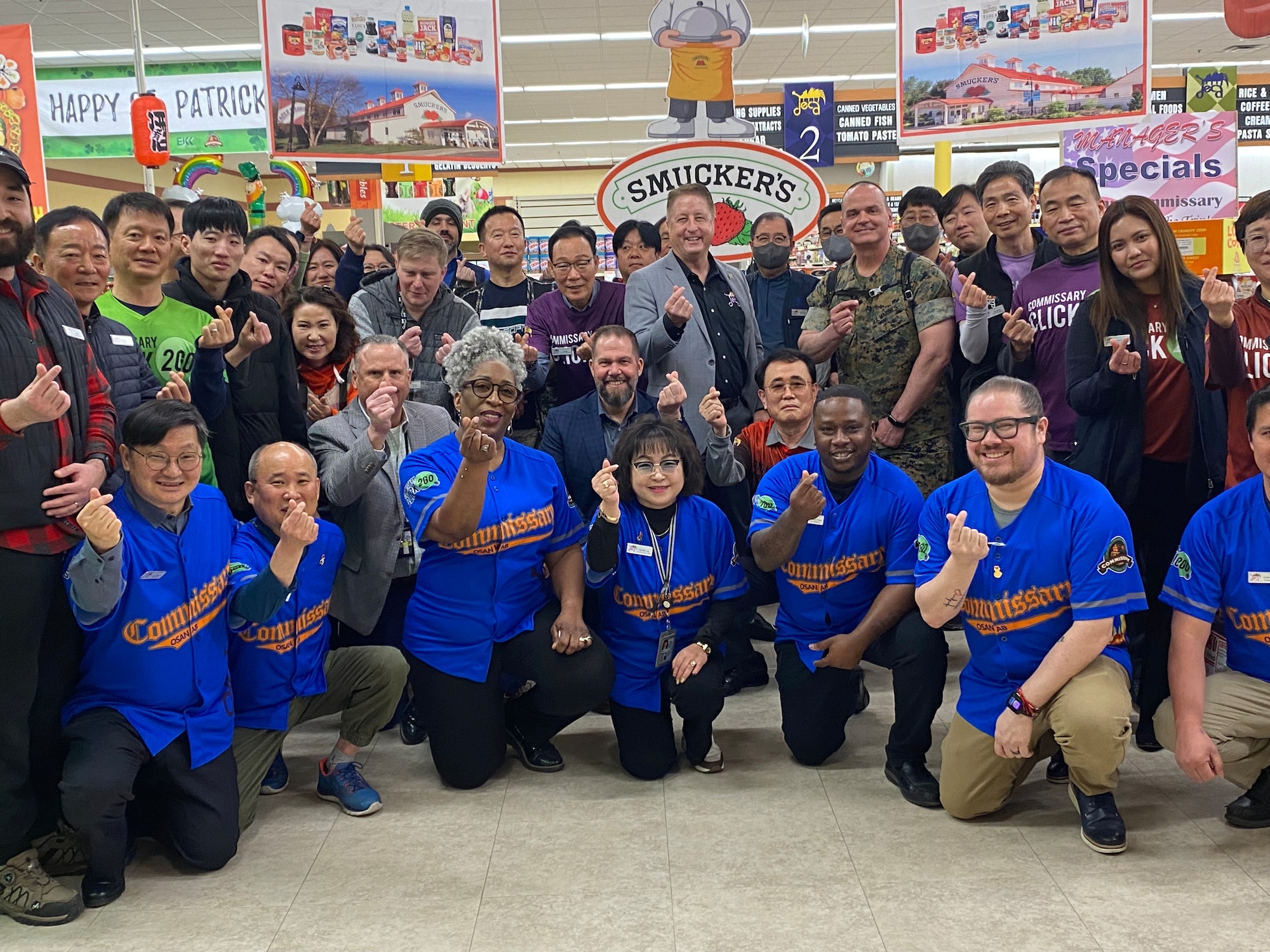 Osan Commissary employees pose for a photo at Osan Air Base, Republic of Korea. The commissary was awarded first place for the Dan Daniel Award after being announced the Overseas Best Large Commissary of the fiscal year 2022 on June 6, 2023. (Courtesy photo)