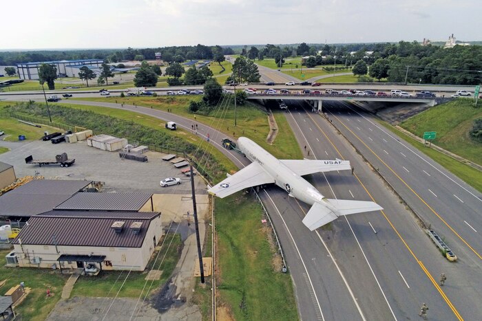 Aircraft being towed