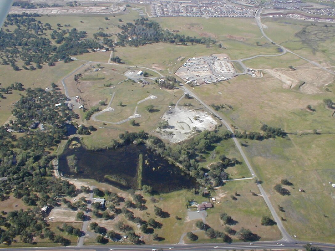 Aerial photo of Former Beale AFB Titan 1-A Missile Complex in Lincoln, CA.