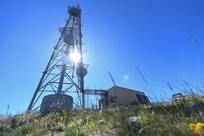 A radio repeater site for enterprise land mobile radio communications sits on the peak of Highwood Baldy