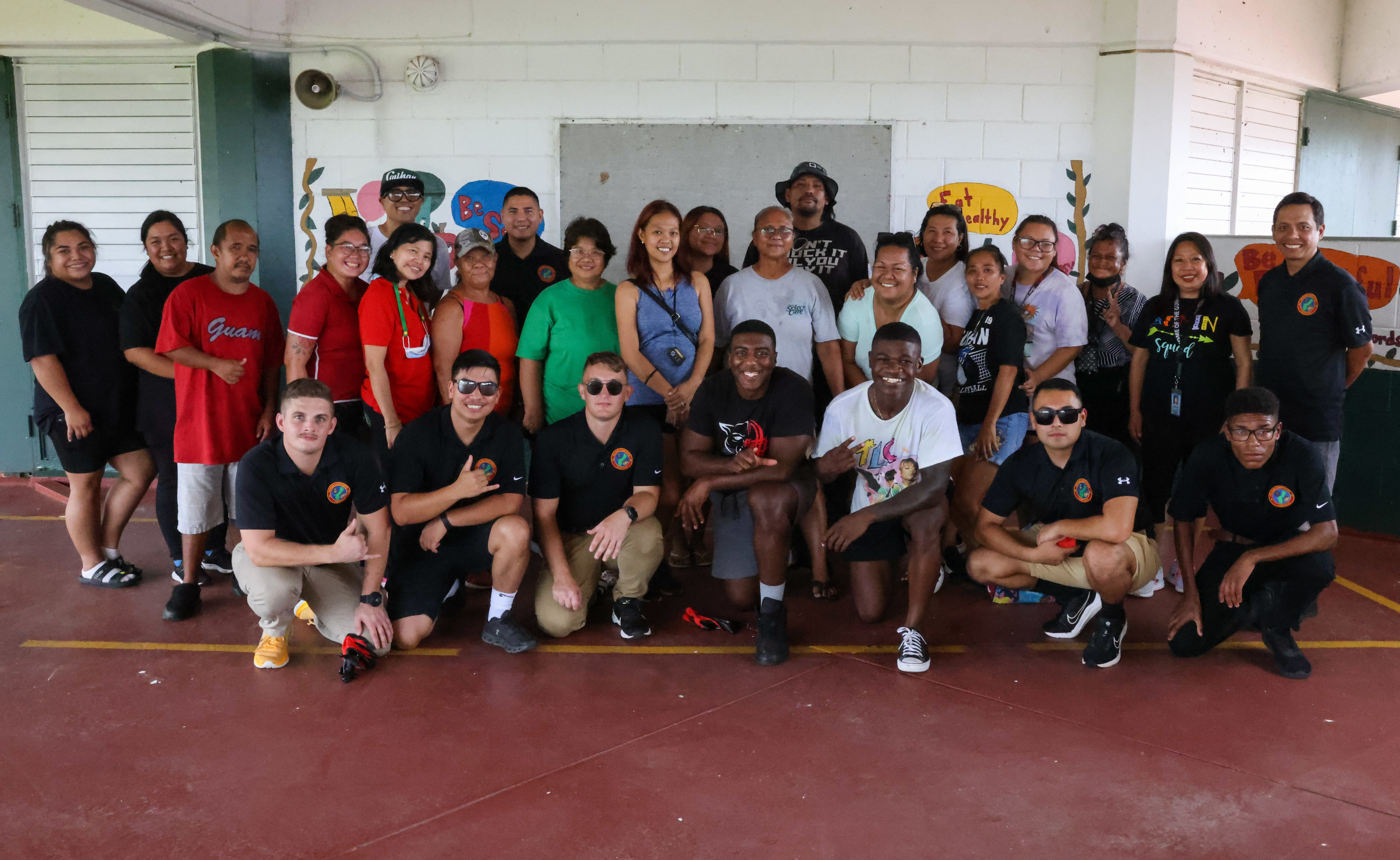Group photo with Marines